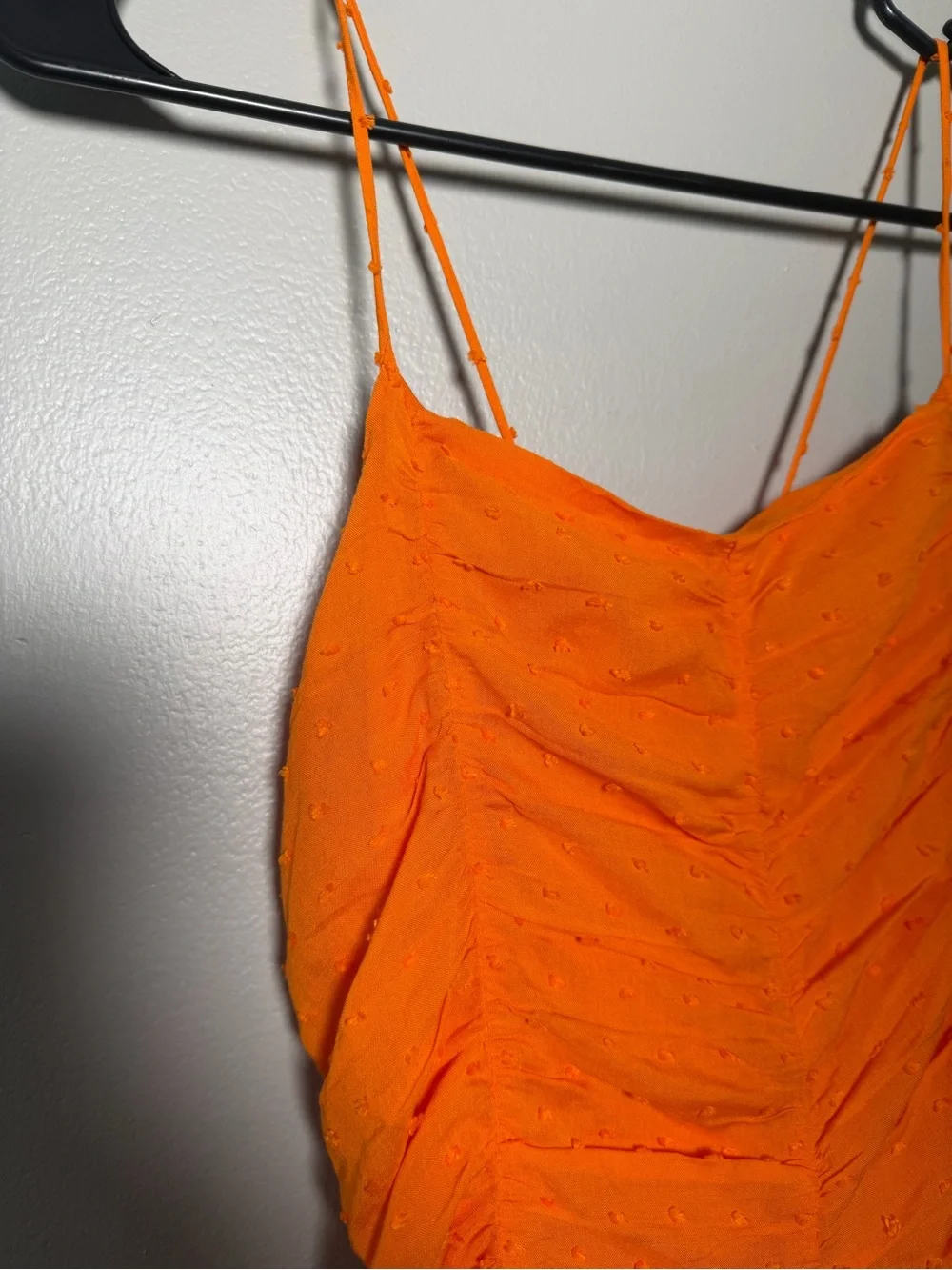NWT Hello Molly Orange Ruched Bodycon Mini Dress US size 8